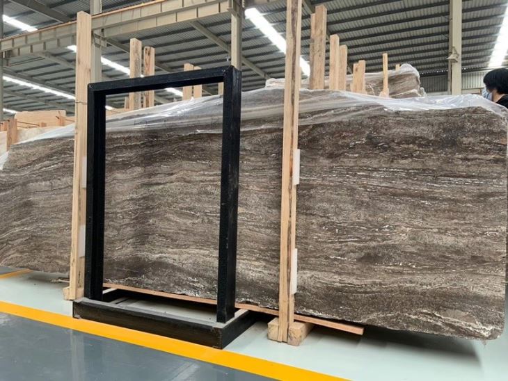 Smoky Brown Travertine Slab Smoky Brown Travertine Slab