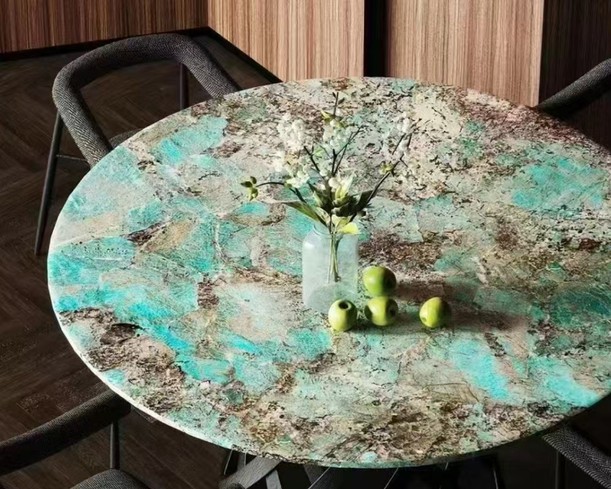 Amazon Green Quartzite table Amazon Green Quartzite table