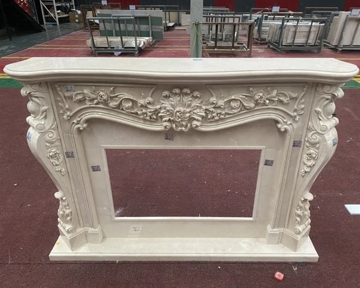 Royal Botticino Marble Fireplace Royal Botticino Marble Fireplace